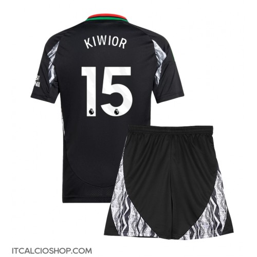 Arsenal Jakub Kiwior #15 Seconda Maglia Bambino 2024-25 Manica Corta (+ Pantaloni corti)